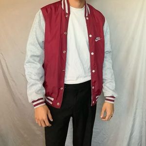 Vintage Nike Reversible Maroon Varsity Jacket